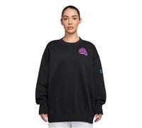(16 UK, Black/Purple) Nike Womens/Ladies Phoenix England Fleece Crew Neck Sweatshirt