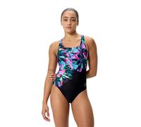 (16 UK, Black) Speedo Womens/Ladies Abstract One Piece Swimsuit