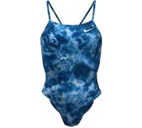 (16 UK, Blue) Nike Womens/Ladies Tie Dye Logo Cut Out One Piece Swimsuit