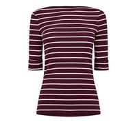(16 UK, Deep Garnet) Ralph Lauren Womens/Ladies Judy Boat Neck 3/4 Sleeve T-Shirt