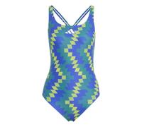 (16 UK, Lucid Blue) Adidas Womens/Ladies All-Over Print One Piece Swimsuit