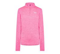 (16 UK, Super Pink/White Heather) Under Armour Womens/Ladies Tech Textured Half Zip Top