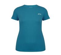 (16 UK, Teal) Slazenger Womens/Ladies Plain Crew Neck Fitted T-Shirt