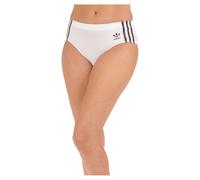 (16 UK, White) Adidas Womens/Ladies 3 Stripes Cotton Blend Snug Fit Briefs