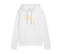 (16 UK, White/Metallic) Puma Womens/Ladies Essentials Metallic Detail Hoodie