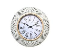 16'' Wall Clock Elegant Black Frame With Bronze Accents Quartz Movement Easy Read Numbers Perfect Decor For Home & Office