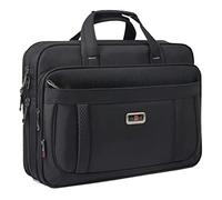 16’’ Waterproof Office laptop Business Bag Large Capacity Student bag Shoulder Strap many Pockets Travelling multi-function Smart Laptop bag Convenient Durable, Black (16” Laptop Bag Style D2)
