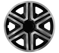 16" Wheel Covers Hubcaps Universal 4 PCS Weather Resistant Solid Graphite Black