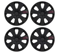 16" Wheel Trims For CITROEN DISPATCH BERLINGO - Set of 4 Covers, Sleek Design, GTR Carbon Black Hub Caps, Alloy Look - x4
