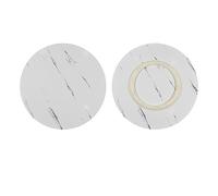 16" White Marble Turntable Serving Tray with Silent Bearings - Perfect for Dining Table Centerpieces & Entertaining Guests, Rotating Design for Easy Access and Stylish Presentation