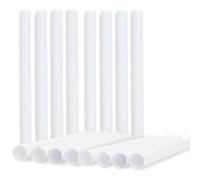 16 White Radiator Pipe Covers - Snap on 19.5cm PVC Pipe Sleeves, Easy to Install Radiator Sleeves (16)