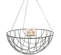 16" Wire Hanging Basket With Chain Kingfisher Bracket Garden Plant D?cor Green