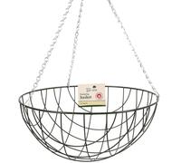 16" Wire Hanging Basket With Chain Kingfisher Bracket Garden Plant D?cor Green