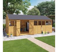 16 x 10 Pressure Treated Shed - BillyOh Expert Reverse Workshop Large Garden Shed - Windowed
