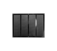 16" x 12" Inch / 400 x 300 mm Black Air Vent Cover - Steel Return Air Grilles - for Ceiling and Sidewall - HVAC - with Insect Protection Screen (15.74 x 11.81 Inch, Black)