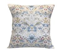 16" x 16" Clarke & Clarke Strawberry Thief Fabric Linen Plum Cotton Fabric Cushion Cover