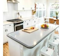 16" x 33" Silicone Kitchen Counter Protector Mat, Heat-Resistant, Cuttable Countertop Pad, Waterproof Placemat for Easy Cleaning, White Translucent Design