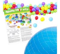 16 x 3ft Reusable Balloon Drop Net for Ceiling Release, Balloon Drop Bag Netting for 200 Balloons | Wedding, Birthday, Graduation Decorations | Baby Shower, New Year's Party, Corporate Event Supplies