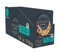 16 X 70G Encore 100% Natural Cat Pouch Tuna Fillet With Whitebait