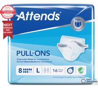 Attends Pull Ons 8 Large Pack Of 16 Adult Nappies Pull Up Pants Slips 8L