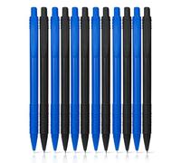 16 x Ballpoint Pens Black & Blue Ink Smooth Writing Pens - Technoline - Retractable Ballpoint Pens Comfortable Grip, Quick-Drying, Smudge-Free Office School Stationery