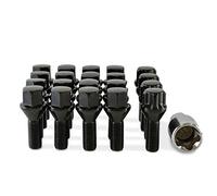 16 x Black Chrome Wheel Bolts Set with 4 x Locking Nuts for BMW 3 Series with Genuine & Aftermarket Alloy Wheels Part No.16BM17B+B17B112