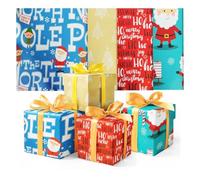 16 X Christmas Wrapping Paper Sheets 50x70cm - Cute Traditional Gift Wrap Wrapping Paper Sheets Perfect for Christmas, Birthday, Festival, Party or Wedding Gift and Festive Decoration