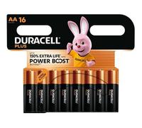 16 x Duracell AA Plus Power Boost Up to 150% Extra Life (1 Blister with 16 Batteries) 16 AA Batteries (LR6/MN1500)