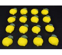 16 x Edible 3D lemons lemon fruit vegetables icing toppers, cake cupcakes decorations