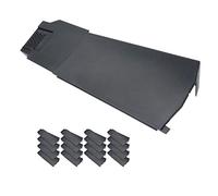 16 x Klober Contract Dry Verge Unit Pack for Gable/Apex Roof Tile Plastic End Cap - Left, Grey