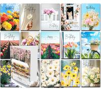 16 x Mixed Extra Large A5 (21x15cm) Premium Birthday Cards Classic Multipack Female