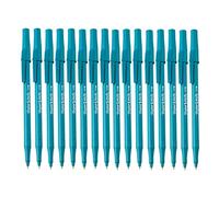 16 x Papermate Write Bros Classic Ballpoint Stick Pen, 1.0mm Medium Point, Blue Barrel/Blue Ink - Loose in Plain Packaging