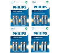 Philips 1805 Ultra LR6 AA Alkali-Manganese Batteries 1.5V 4-Pack