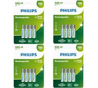 16 x PHILIPS AAA 700mAh NiMH Rechargeable Batteries - Ready to use DECT Phone