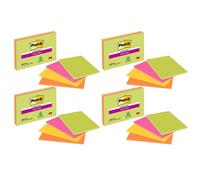 16 x Post-it Notes Super Sticky Large Memo Pad Assorted Colours 45 Sheets P-Pad