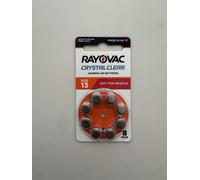 16 X RAYOVAC Crystal Clear Hearing Aid Batteries (2 Packs of 8 Batteries)Size:13