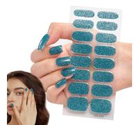 16 x Semi-Cured Gel Full Nail Stickers | Peel and Stick Nail Polish for DIY Manicure Art Design Home Salon Beauty Daily Wear Fashion Creative Decoration