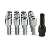 16 x Slim Fit Tuner Wheel Bolts Nuts for Renault Clio Aftermarket Alloys | Precision Black Wheel Nuts designed to fit Aftermarket Alloy Wheels Only.