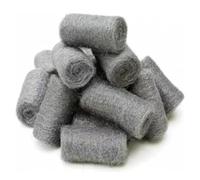 16 x Steel Wool Pads - Fine Wire Wool for Cleaning, Polishing & Sealing Small Holes - Grade 0 Steel Wool for Metal, Wood & DIY Projects