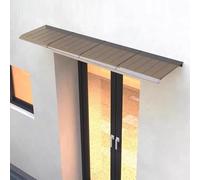 16"x39" Brown Polycarbonate Door Canopy - UV Resistant Impact Proof 200kg Load Capacity Durable Outdoor Rain Shelter & Veranda Tent for Home Entrance