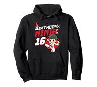 16 Year Old Birthday Ninja Martial Art and Karate Theme Pullover Hoodie