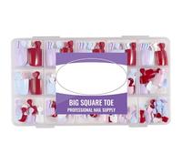 160/128PC Press On Toenails Extensions NoResidue Easy Application Extended Length Nails Enhancers For Formal Event Thin Press On Nail