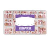 160/128PC Press On Toenails Extensions NoResidue Easy Application Extended Length Nails Enhancers For Formal Event Thin Press On Nail