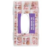 160 / 128PC Press on Toenails Extensions NoResidue Easy Application Extended Length Nails Enhancers for Formal Event Fake Nails Wedding