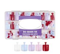 160/128PC Press On Toenails Extensions NoResidue Easy Application Extended Length Nails Enhancers For Formal Event Thin Press On Nail