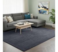 (160×230 cm - Lounge / Dining, Grey) Short Pile Area Rugs- Non Slip Thick Rugs 600GSM Rubber Backing