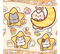 160 Cat Stickers: Cartoon Cute Kitties Decorate Phone Cases, Notebooks, and Planners