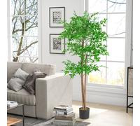 160 CM Artificial Bamboo Tree Faux Bamboo Potted with 1020 Leaves