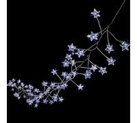 160 Cool White Multi Action Outdoor Star Cluster Christmas String Fairy Lights