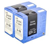 160 Extra Strong Tea Bags, 2 x 80pk, Full Bodied Blend, Strength 5, Compostable, 500g